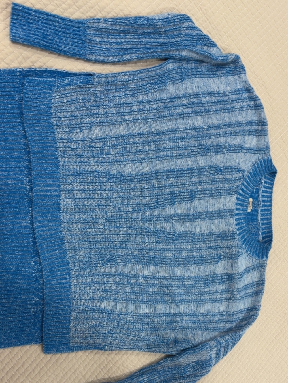 Pilcro Anthropologie Blue Cable Knit Sweater Size S